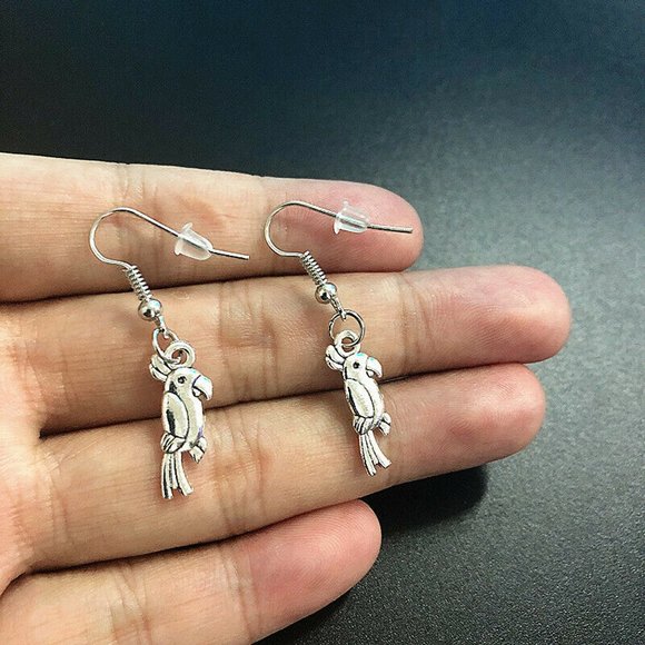 Parrot Silver Earrings - Picture 3 of 4